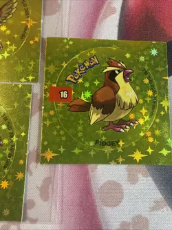 2001 Taps Gold Holo Pidgey Pidgeot Pidgeotto Pog Stickers Pokemon Non-TCG - Image 4