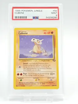 1999 POKEMON JUNGLE #50 CUBONE PSA 9 - Image 1