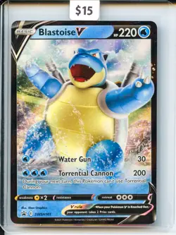 Blastoise V SWSH101 Promo Ultra Rare Holo Pokemon Card - Image 1