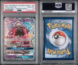 2021 POKEMON CELEBRATIONS CLASSIC COLLECTION #60 TAPU LELE GX PSA 10 - Image 3