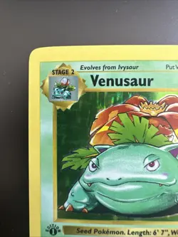 Pokemon Base Set Holo 1999 Venusaur Holograph 1st Edition Shadowless LP - Image 2