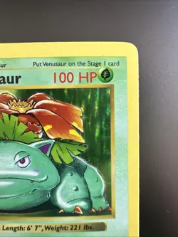 Pokemon Base Set Holo 1999 Venusaur Holograph 1st Edition Shadowless LP - Image 3