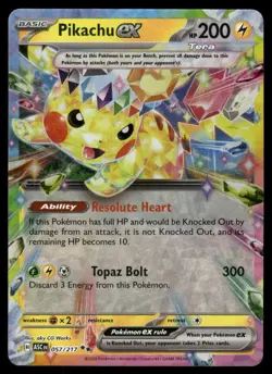PIKACHU EX 057/191 DOUBLE RARE SURGING SPARKS POKEMON NM - Image 2