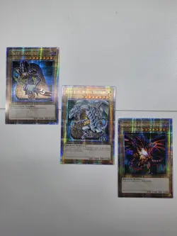 Yu-Gi-Oh! Dark Magician, Blue-Eyes, Red-Eyes (LC001) Quarter Century Secret Rare - Image 1