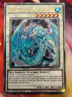 Yugioh: Brionac, Dragon of the Ice Barrier (Quarter Century Secret Rare) NM - Image 1