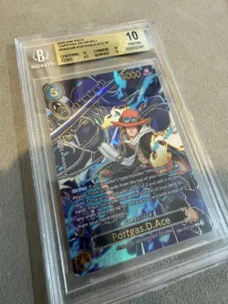 BGS 10 Pristine One Piece Portgas.D.Ace EB02-028 (SP) - Carrying On His Will - Image 1