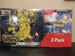 Pokemon Surging Sparks Costco 2-Pack - Elite Trainer Box (ETB) + Booster Bundle - Image 1