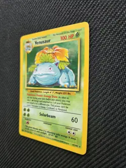 Venusaur 15/102 Base Set Holo Rare Pokemon Card | 1999 WOTC | Moderately Played - Image 3