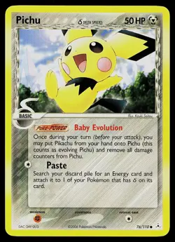 Pokemon Card - Pichu Holon Phantoms 76/110 Common - Image 1