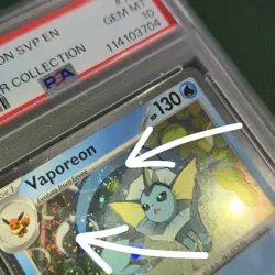 PSA 10 DOUBLE WHOLE SWIRLS 🌀💫 HOLO BLEED Vaporeon 168 SVP Cosmos Pokemon Card - Image 1