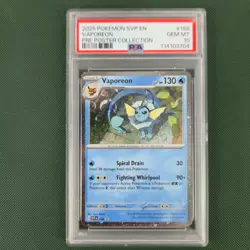 PSA 10 DOUBLE WHOLE SWIRLS 🌀💫 HOLO BLEED Vaporeon 168 SVP Cosmos Pokemon Card - Image 2