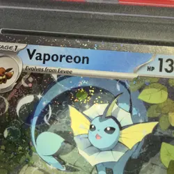 PSA 10 DOUBLE WHOLE SWIRLS 🌀💫 HOLO BLEED Vaporeon 168 SVP Cosmos Pokemon Card - Image 5