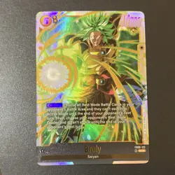 Bandai Broly SCR FB08-122 Full Art Holo Battle Dragon Ball Super Card Game - Image 1