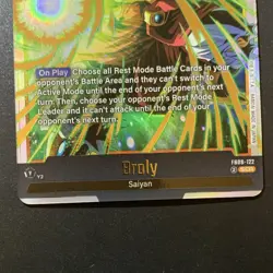 Bandai Broly SCR FB08-122 Full Art Holo Battle Dragon Ball Super Card Game - Image 3
