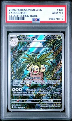 2025 POKEMON MEG EN-MEGA EVOLUTION ILLUSTRATION RARE #135 EXEGGUTOR PSA 10 - Image 1