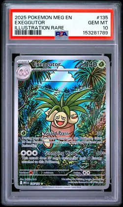2025 POKEMON MEG EN-MEGA EVOLUTION ILLUSTRATION RARE #135 EXEGGUTOR PSA 10 - Image 1
