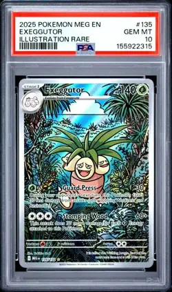 PSA 10 Exeggutor 135/132 Pokemon Mega Evolution Illustration Rare 2025 GEM MINT - Image 1