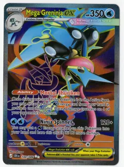 Pokemon TCG Mega Greninja Ex 100/86 Full Art Chaos Rising English NM - Image 1
