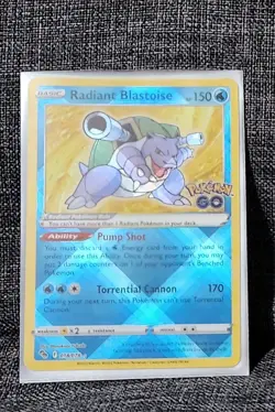 Pokemon │ Radiant Blastoise │ 018/078 │ Pokemon GO │ NM/M - Image 1