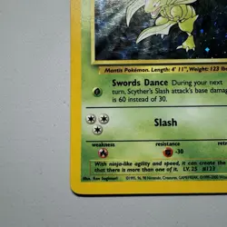 Scyther 17/130 Holo Rare Base Set 2 WOTC Pokemon Card Vintage MP TCG - Image 4