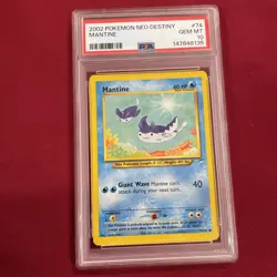 GRADED PSA 10 2002 Pokemon Neo Destiny Mantine #74 - Image 1