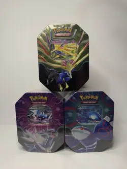 Pokemon Azure Legendary EX Tin Lot of 3 Dialga Kyogre Xerneas - Image 1