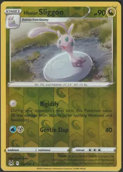 HISUIAN SLIGGOO 133/196 UC LOST ORIGIN POKEMON REVERSE HOLO LP - Image 1