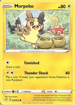 Morpeko (035) 035/072 Shining Fates Pokemon Card TCG - Image 1