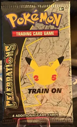 Pokemon TCG Celebrations Booster Pack English Pikachu 4 Cards (1 Pack) - Image 1