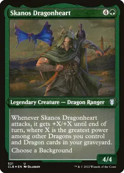 Skanos Dragonheart Foil Etched Commander Legends: Battle for Baldur's Gate MTG - Image 1