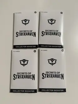 LOT OF 4 - Magic: The Gathering Secrets Of Strixhaven Collector Booster Pack - Image 1