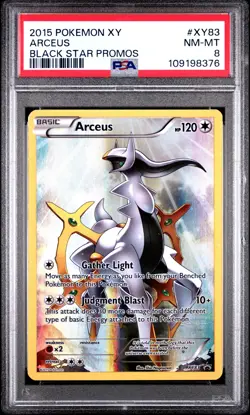 2015 POKEMON XY BLACK STAR PROMO ARCEUS #XY83 PSA 8 NM #109198376 - Image 1