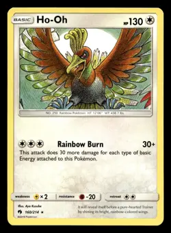 Ho-Oh 160/214 Rare Lost Thunder Pokemon NM - Image 1