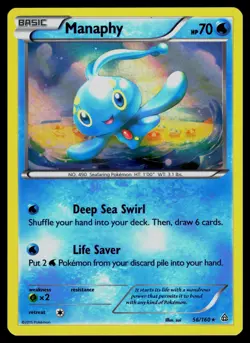 Manaphy 56/160 Primal Clash Rare Holo Pokemon - Image 1