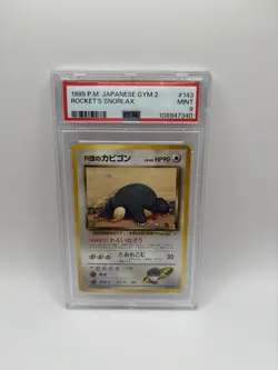 1999 Pokemon TCG Japanese Gym 2 Rocket's Snorlax 143 PSA 9 - Image 2