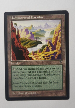 Undiscovered Paradise Visions LP+ Rare Magic the Gathering Card - Image 1