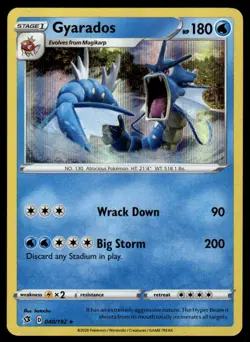 POKEMON GYARADOS REBEL CLASH 040/192 HOLO R NM/M - Image 1