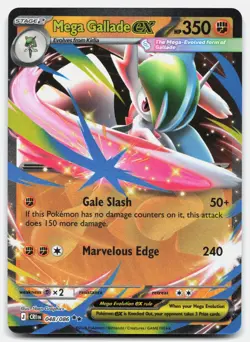 Mega Gallade ex 048/086 Double Rare ME04: Chaos Rising Pokemon Near Mint - Image 1