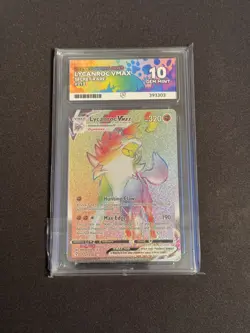 Pokemon TCG - Evolving Skies Lycanroc VMAX 213/203 Rainbow Ace 10 - Image 1