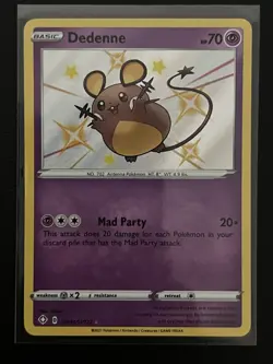 Pokemon Shining Fates: Shiny Vault #SV051/SV122 Dedenne Shiny Holo Rare - Image 1