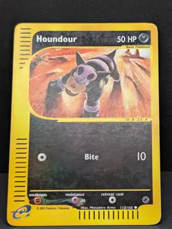 Houndour 113/165 Expedition Base Set Reverse Holo Rare Pokemon TCG Nintendo LP - Image 3