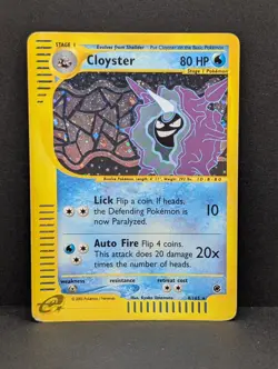 Cloyster 008/165 Expedition Base Set Holo Rare Pokemon TCG Nintendo e-reader MP+ - Image 1