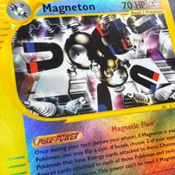 NM Reverse Holo Magneton 22 Rare Aquapolis Pokemon 2003 Hikaru Koike - Image 3