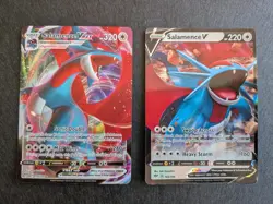 Salamence V & VMAX 143 & 144/189 Darkness Ablaze Pokemon NM - Image 1