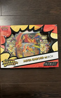 Pokemon TCG: Ascended Heroes Mega Emboar ex Box Factory Sealed - In Hand - Image 1