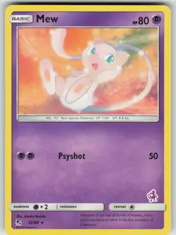 MEW - 32/68 (MEWTWO STAMPED) 032/068 PROMO BATTLE ACADEMY POKEMON NEAR MINT - Image 1