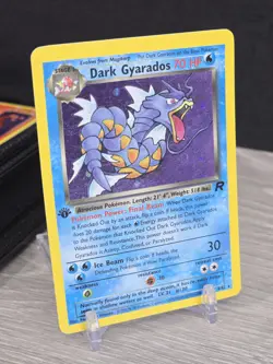 Pokemon Dark Gyarados Holo Rare 1st Edition 8/82 Team Rocket WOTC 2000 LP+/NM - Image 1