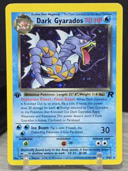 Pokemon Dark Gyarados Holo Rare 1st Edition 8/82 Team Rocket WOTC 2000 LP+/NM - Image 5