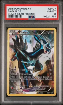 2015 POKEMON BLACK STAR PROMO DIALGA #XY77 FULL ART HOLO PSA 8 NM-MT #105241751 - Image 1