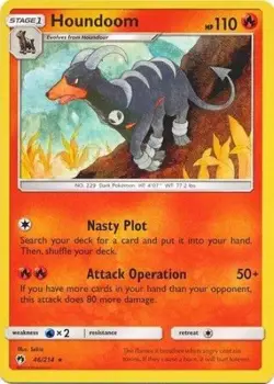 Houndoom 46/214 S&M Lost Thunder RARE PERFECT MINT! Pokemon - Image 1